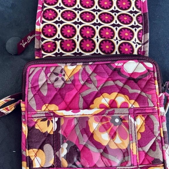 Vintage Vera Bradley Pink and Brown Quilted Crossbody Bag - Picture 2 of 3